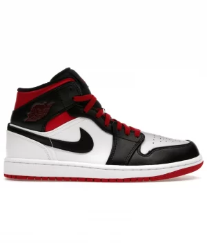 Jordan 1 Mid Gym Red Black Toe