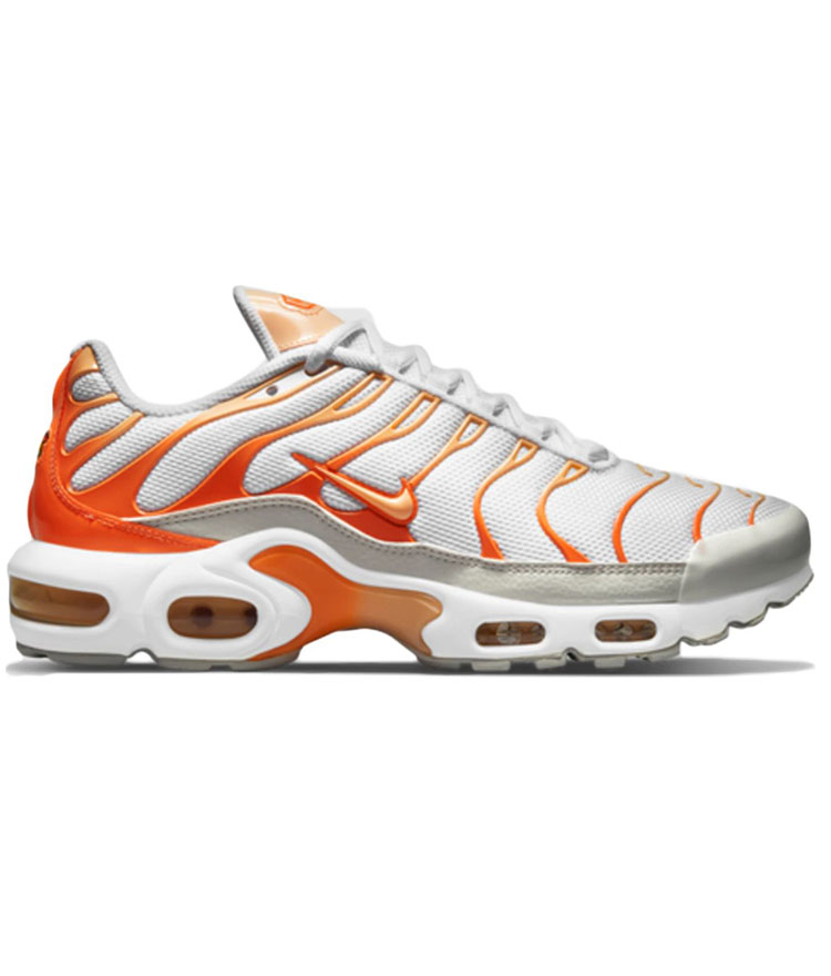 white and orange nike tn