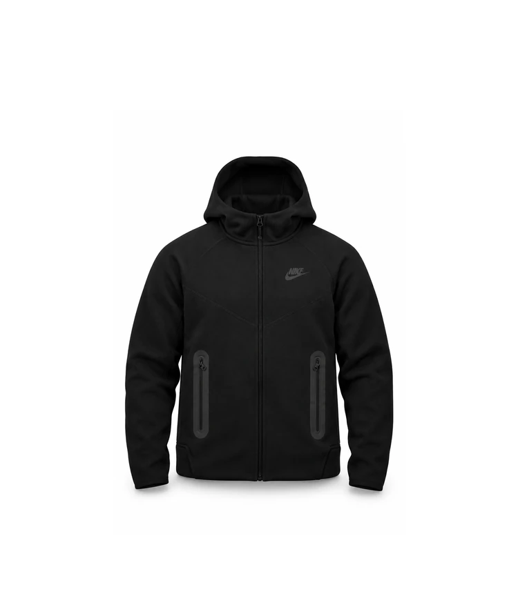 Nike Tech Fleece Zip Hoodie Black (Junior) — FD3285-010