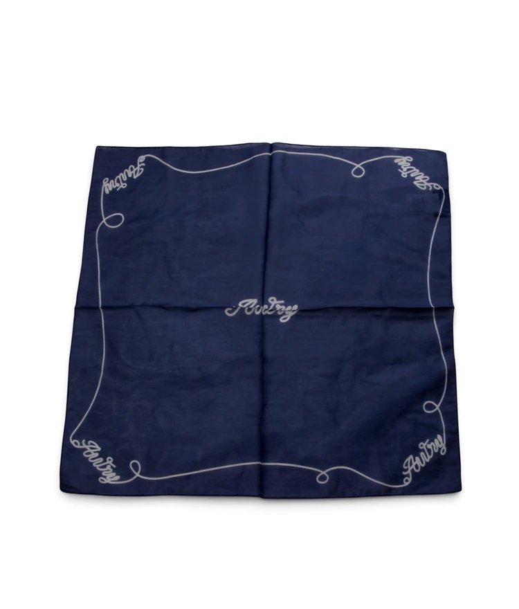Autry Cotton & Silk Scarf Navy Blue