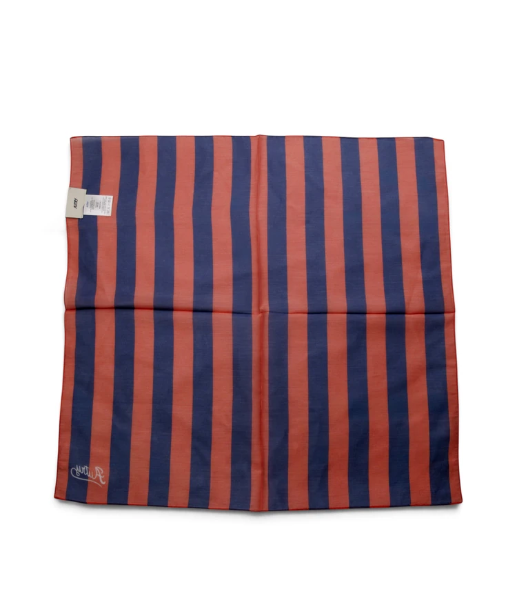 Autry Cotton & Silk Scarf Blue/Red