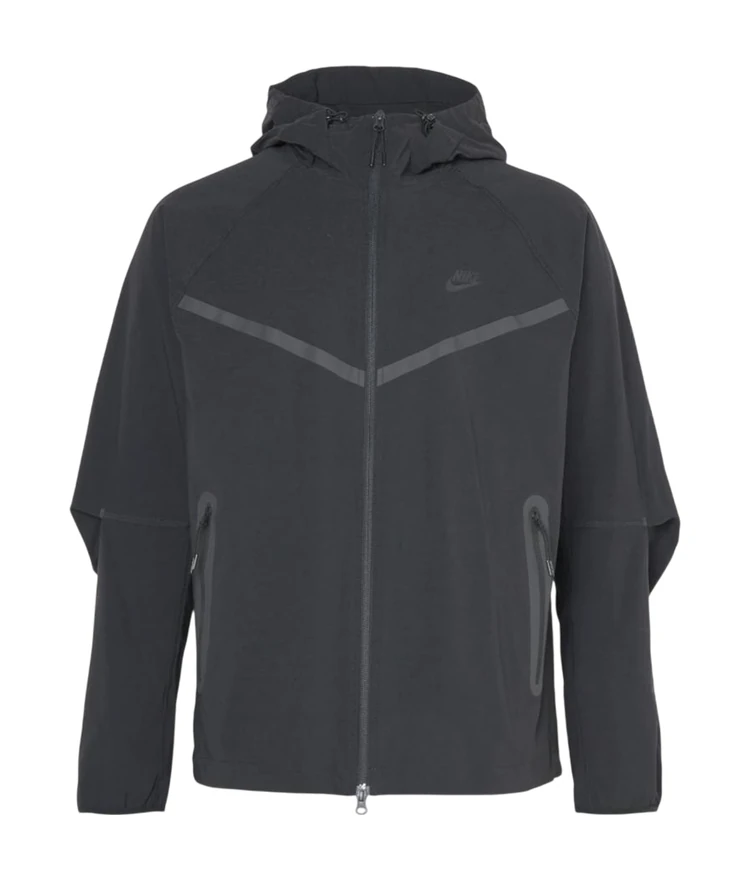 NIKE Tech Woven Windrunner Full-Zip Jacket BLACK
