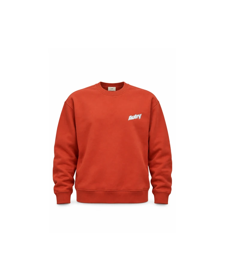 Autry Double Logo Sweatshirt Red Unisex